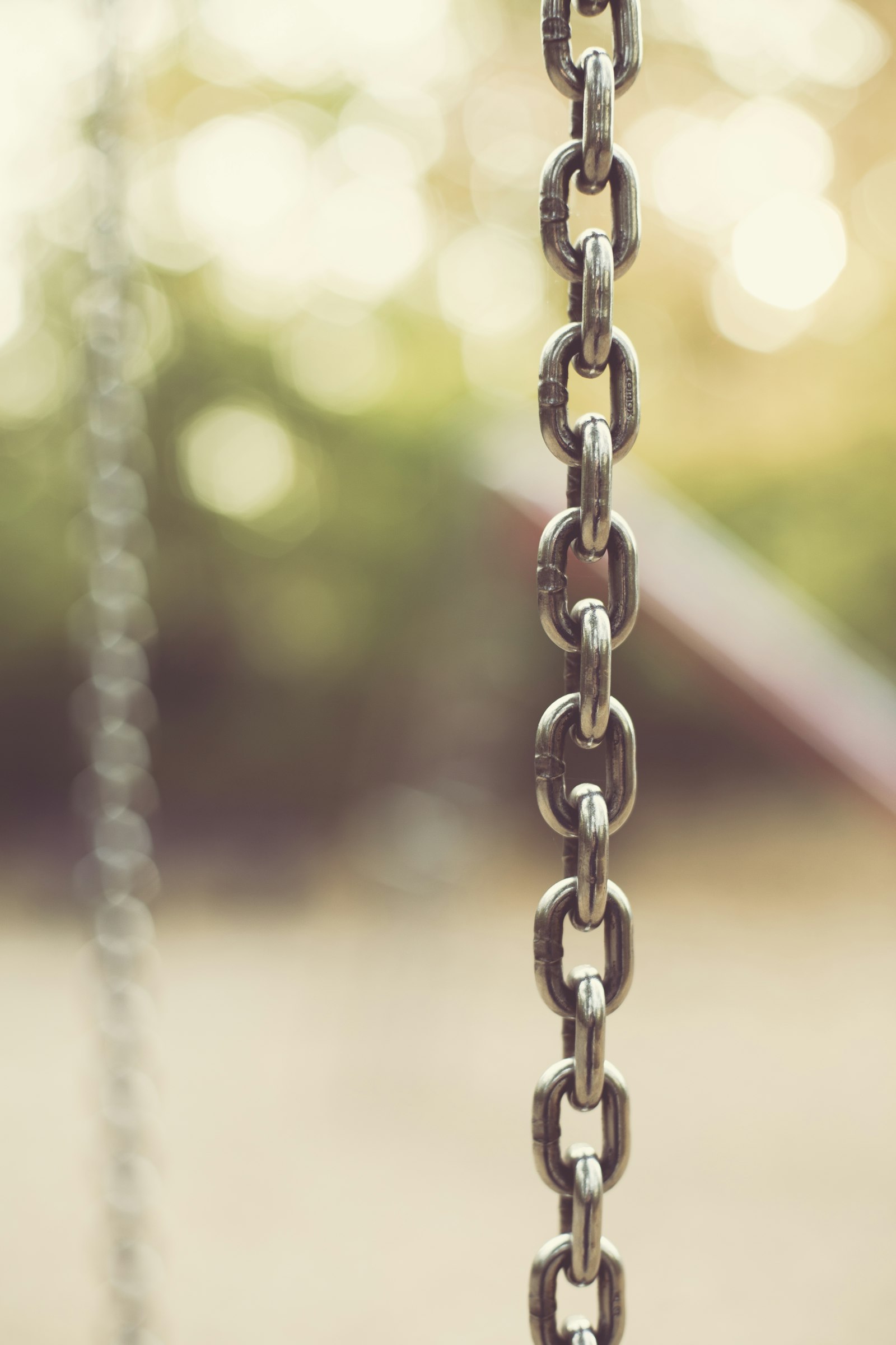 Close-up of a steel chain