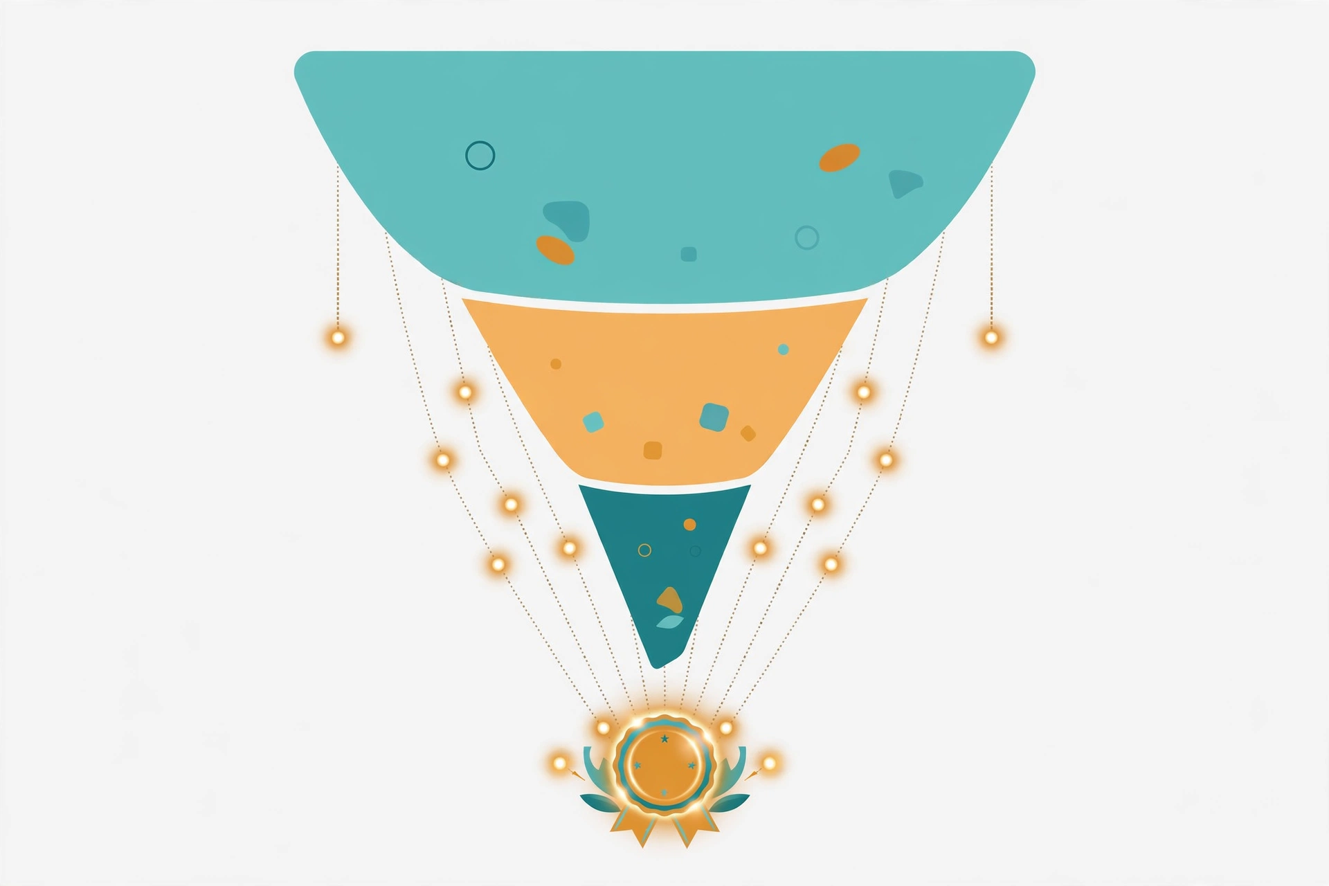 Funnel showing citations flowing into a recommendation