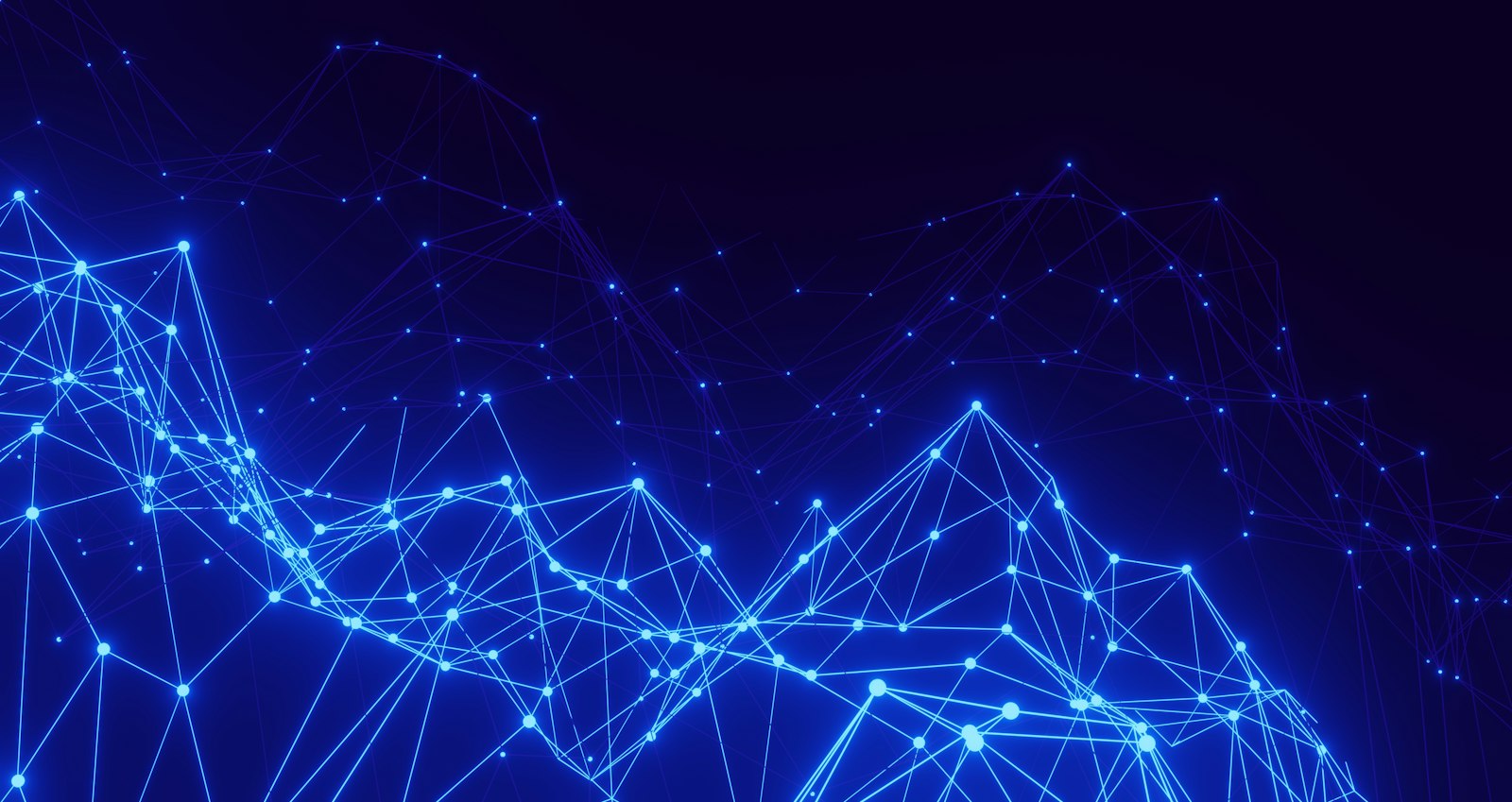 Abstract network of connected dots and lines